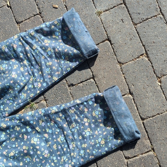 Loose Linen Pants, Dusky Florals, Women's Size M/L - Picture 7 of 15